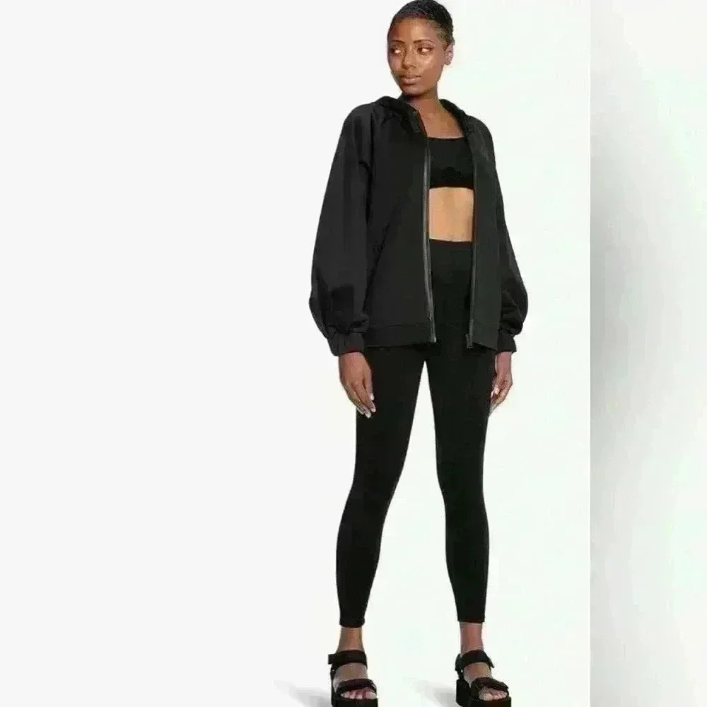 WOLFORD net overlay zip up jacket women’s size small